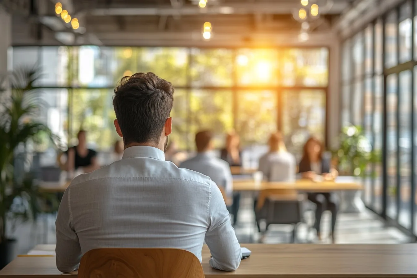 Person completing ADHD screening assessment on tablet in calm living room